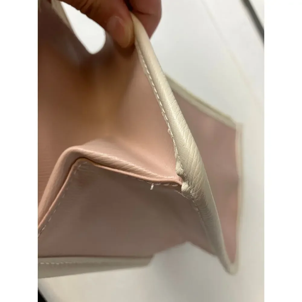 MICHAEL KORS, SMALL PINK, WHITE CLUTCH WRISTLET